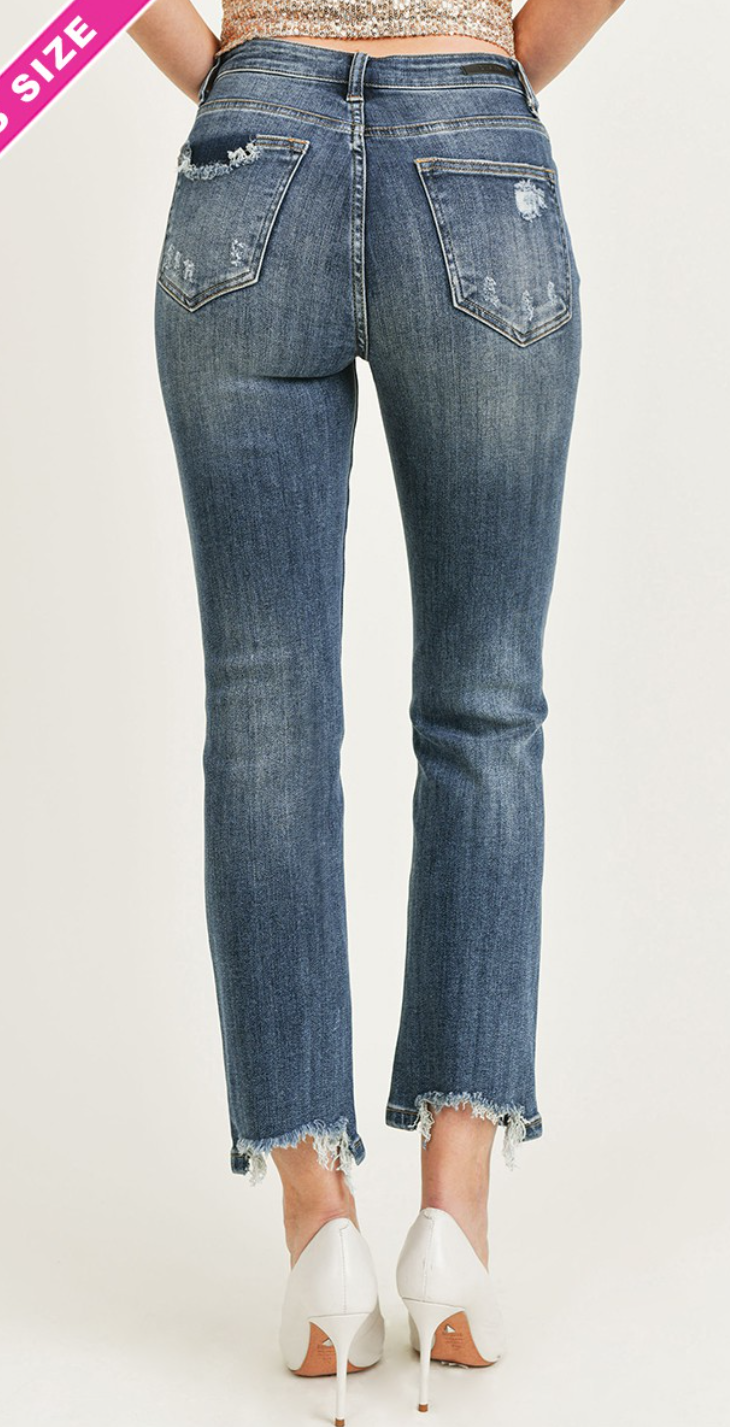 Vintage Wash Straight Leg Jeans (PLUS)